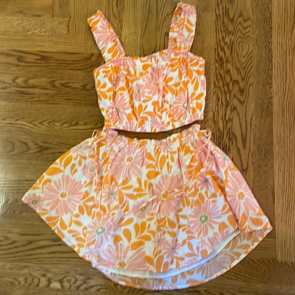 Aerie 2 piece floral skirt set